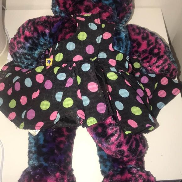 Build a bear 19"wild about spots cat includes polka dot gem Bab dress - Picture 7 of 9